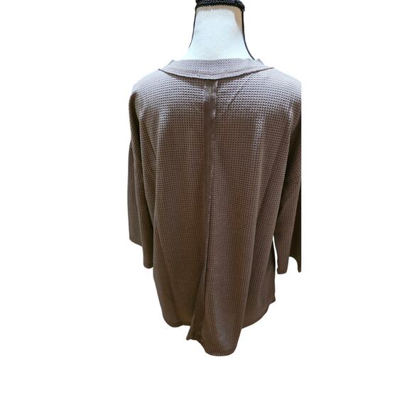 Andree by Unit Soft Gray Knit Top – 3/4 Sleeve – S - Picture 4 of 5